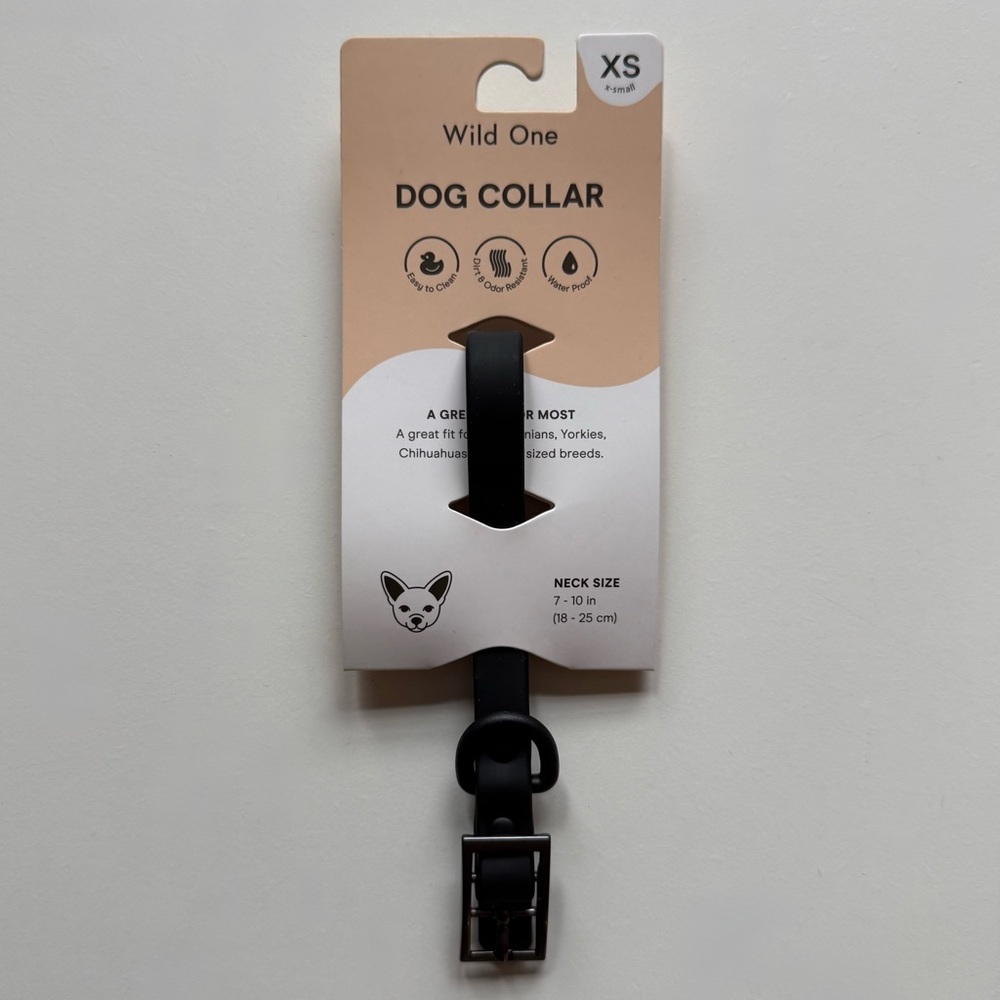 Wild One Dog Collar - XS (7-10") - Black